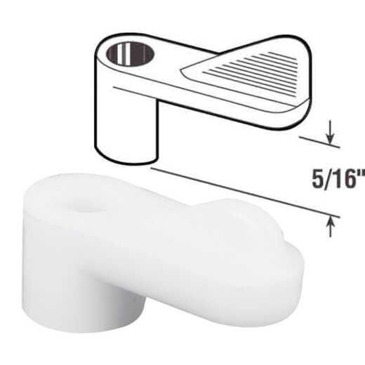 Prime-Line 5/16 In. White Swivel Plastic Screen Clips with Screws (12 Count)